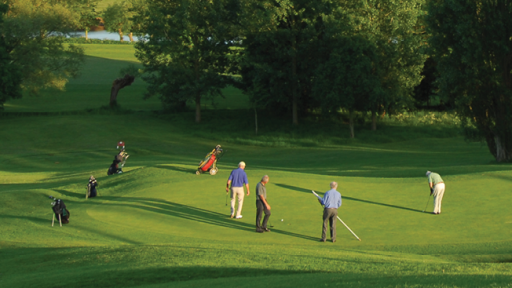Golfers on golf course